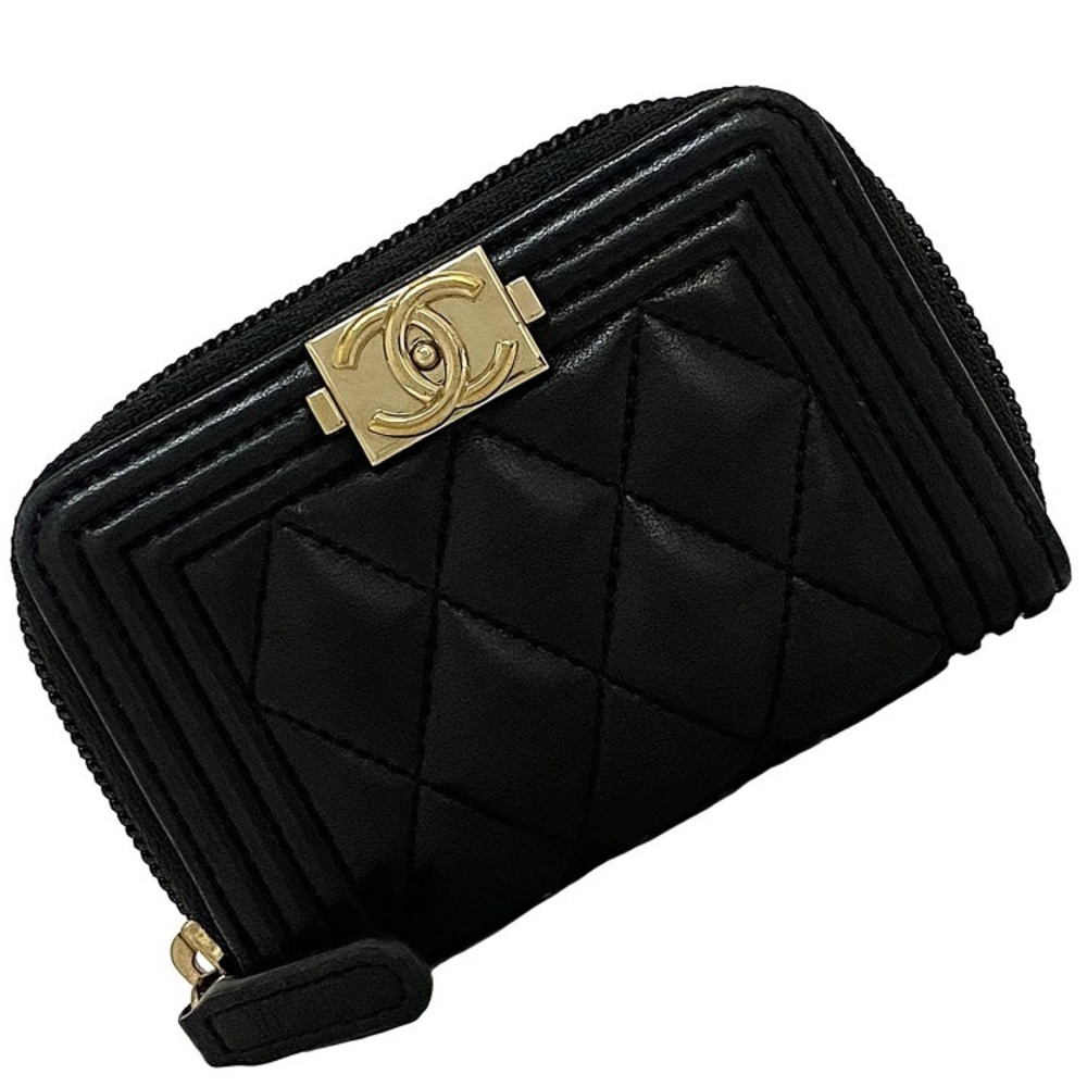 Chanel Coin Case Black Boy Chanel Coin Leather